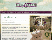 Tablet Screenshot of plumcreekgarlic.com